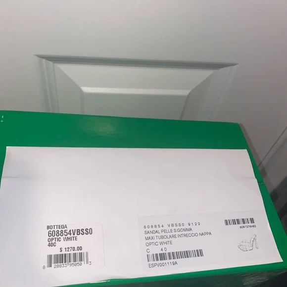 bottega veneta white genuine leather sandal size 40 - Picture 4 of 9